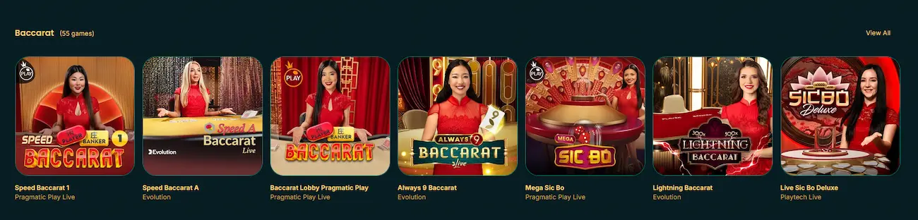 Luckymate live baccarat table with real dealer and betting panel