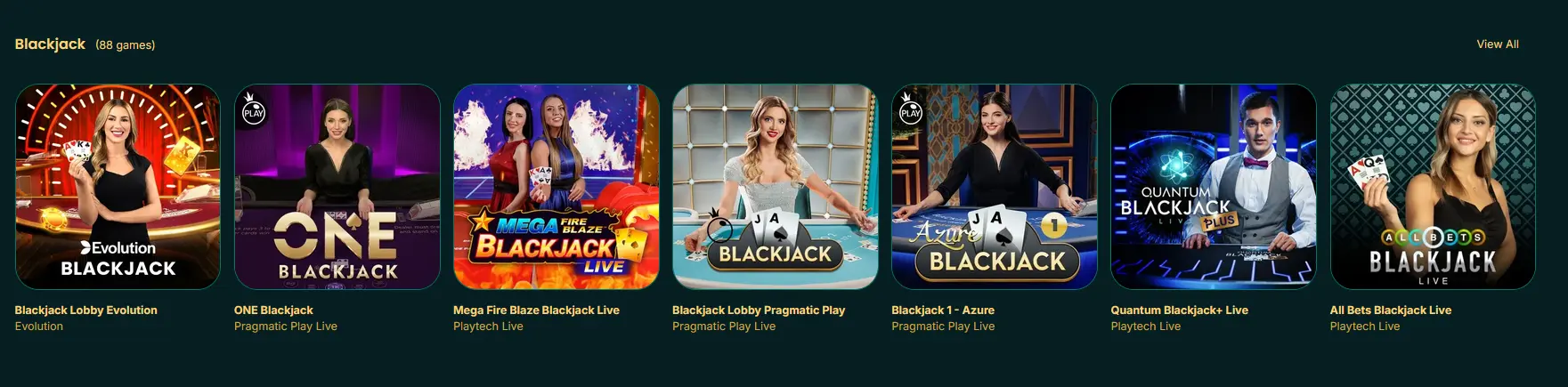 Luckymate live blackjack table with dealer and betting spots