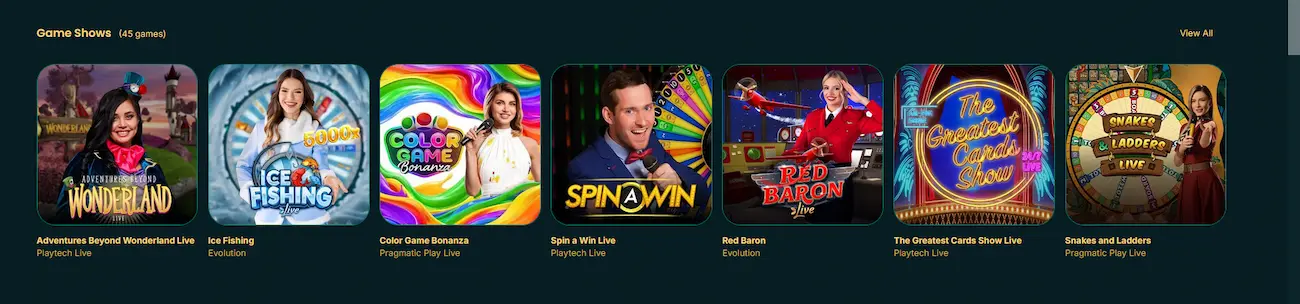 Luckymate live game show lobby streamed by Evolution Gaming